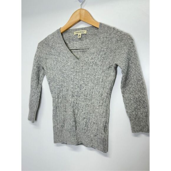 Banana Republic Italian Yarn Gray Wool Blend Cropped Sweater Size XS - Picture 4 of 7
